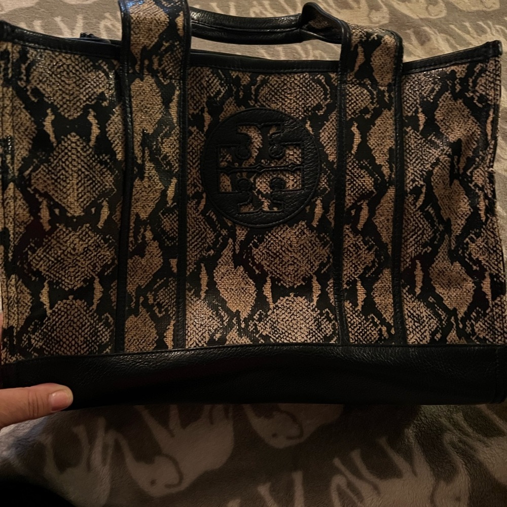 Large Snake Print TB Tote